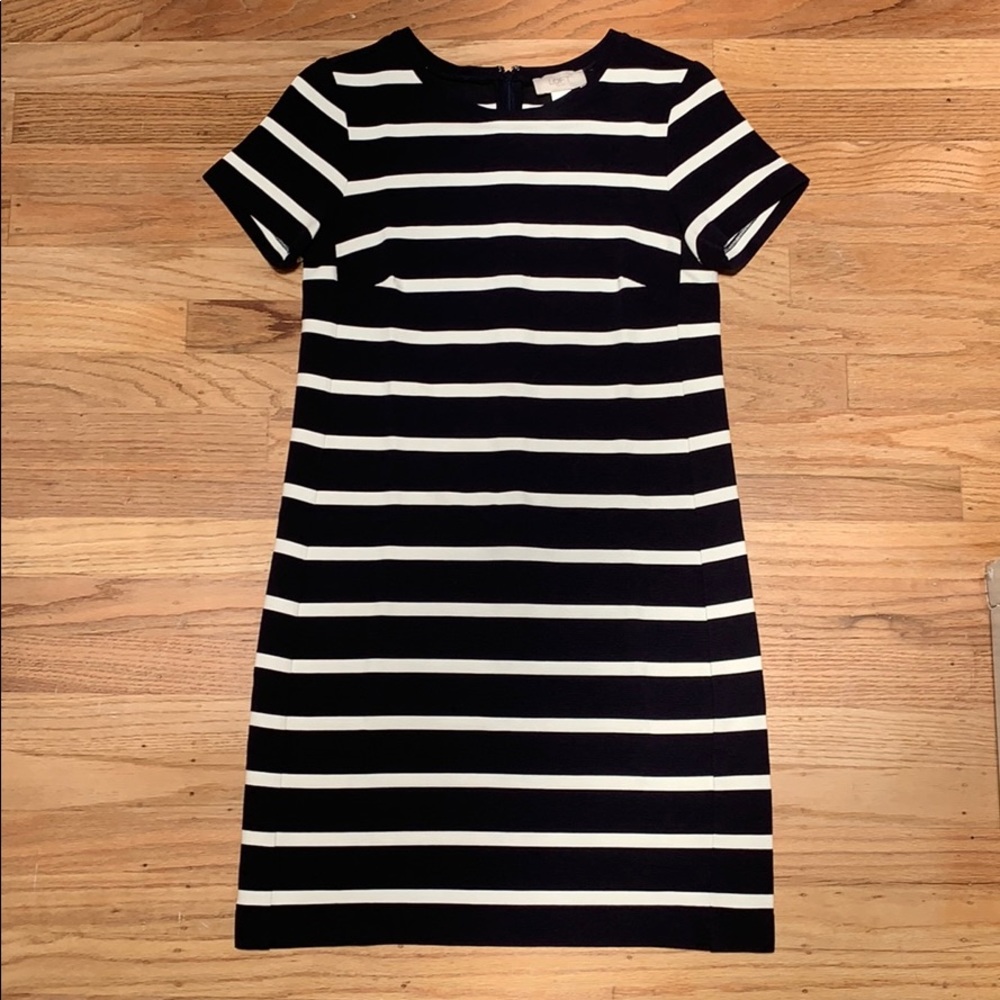 Loft Outlet navy striped dress